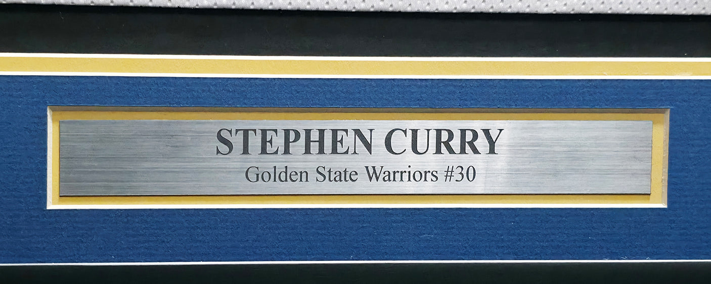Golden State Warriors Stephen Curry Autographed Framed White Jersey JSA Stock #254171