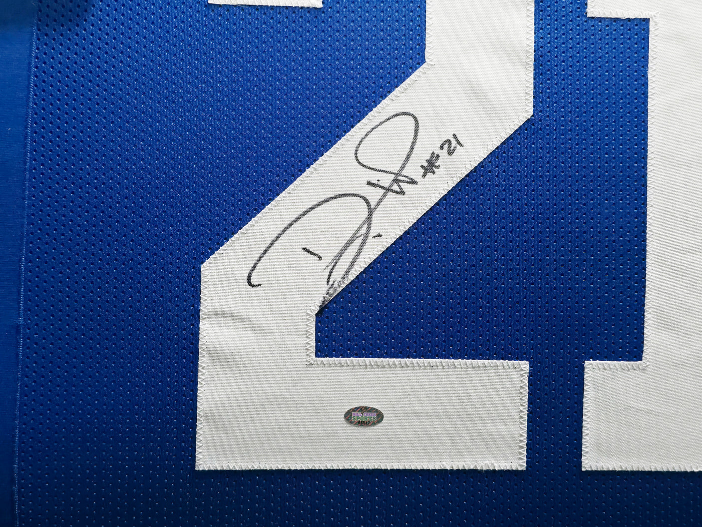 Seattle Seahawks Devon Witherspoon Autographed Framed Blue Throwback Jersey MCS Holo Stock #256419