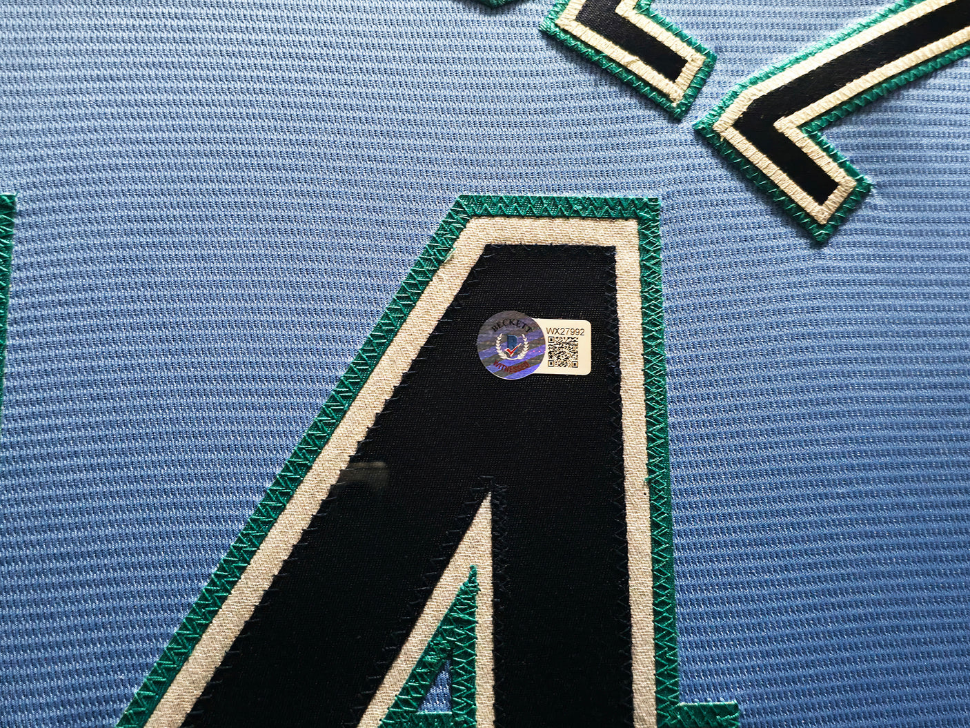 Seattle Mariners Julio Rodriguez Autographed Framed Blue Nike Jersey Beckett BAS QR Stock #256421