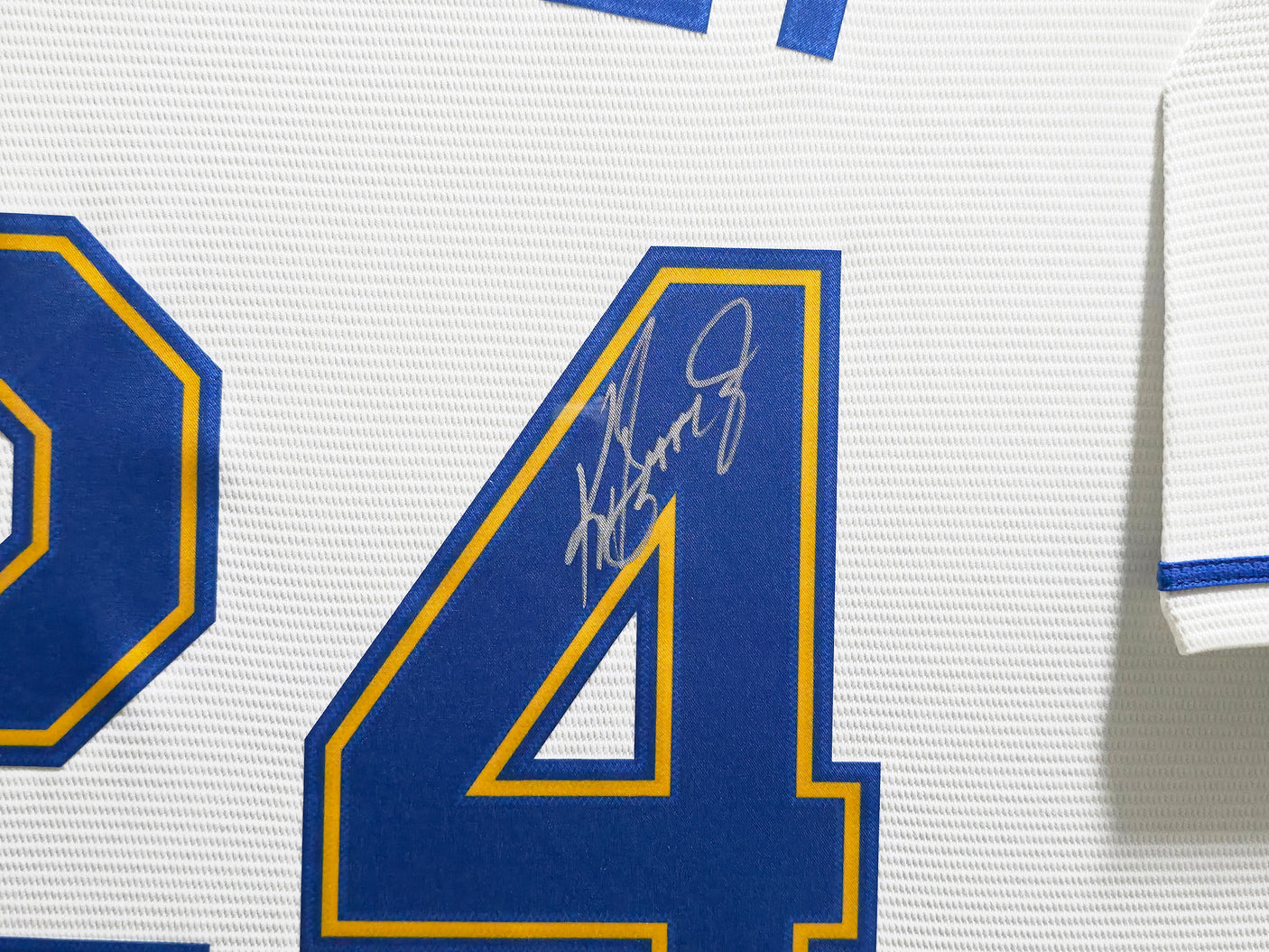 Seattle Mariners Ken Griffey Jr. Autographed Framed Cream Nike Jersey Beckett BAS Witness Stock #256422