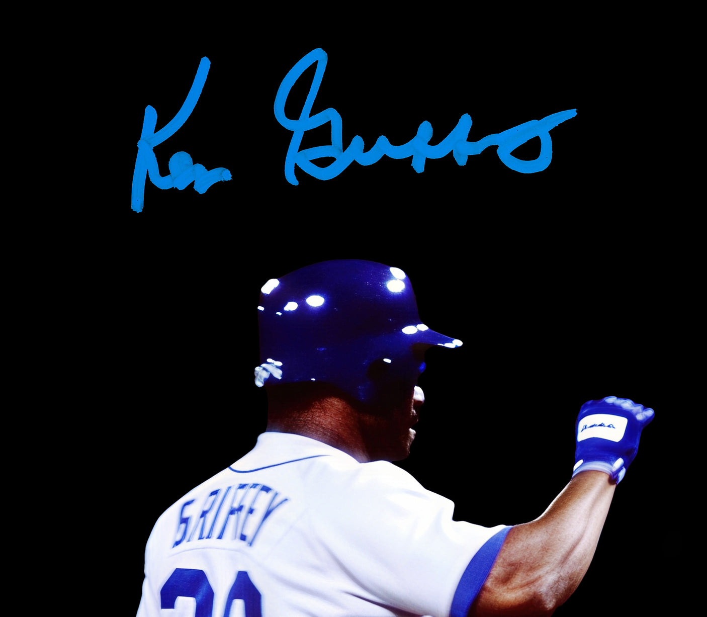 Ken Griffey Jr. & Sr. Autographed Framed 16x20 Photo Seattle Mariners Back To Back HR's Beckett BAS Witness Stock #256661