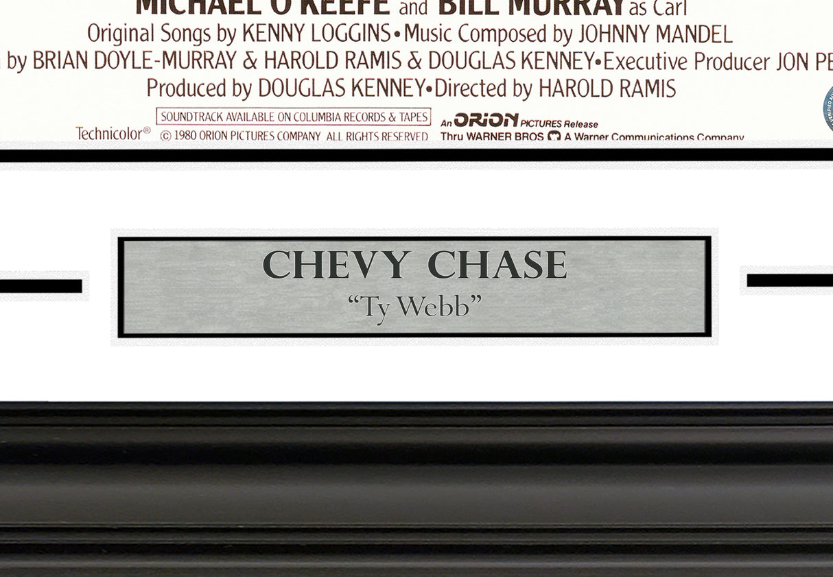 Chevy Chase Autographed Framed 11x17 Caddyshack Movie Poster Beckett BAS QR Stock #256657