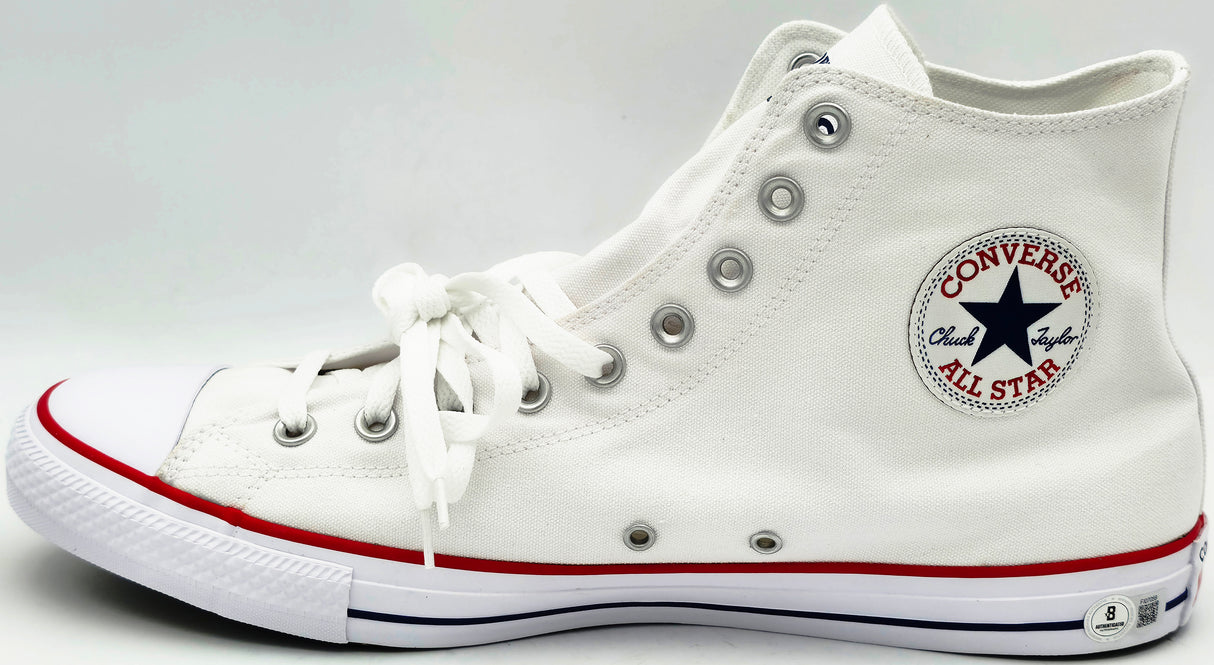 Julius "Dr. J" Erving Autographed White All Star Philadelphia 76ers Logo Converse Shoes Size 16 Beckett BAS QR Stock #256802