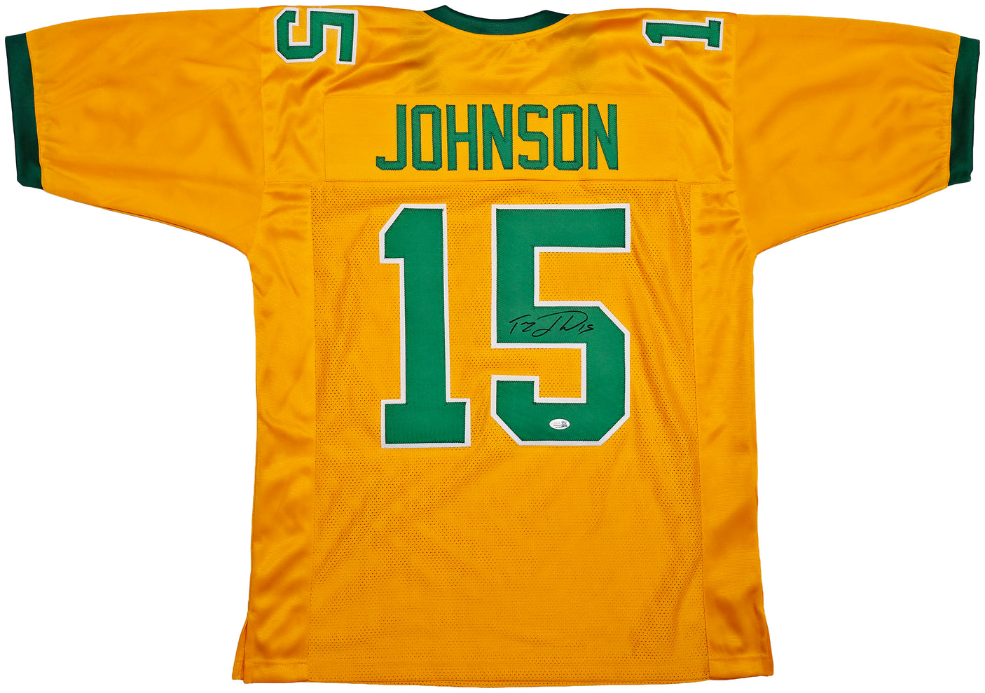 Oregon Ducks Tez Johnson Autographed Yellow Jersey JSA Witness Stock #256794