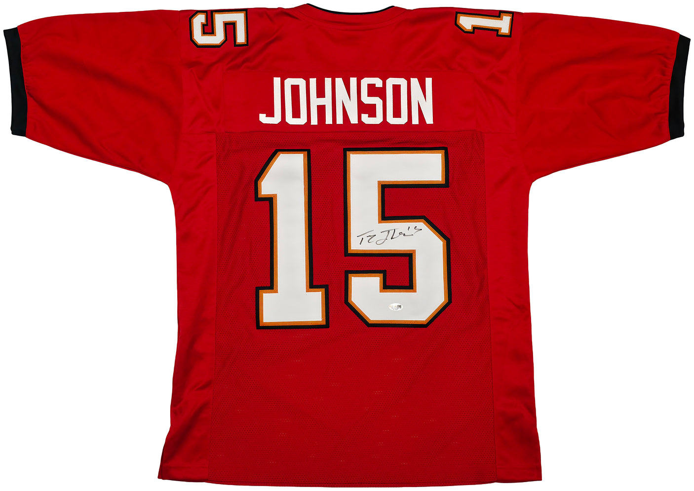 Tampa Bay Buccaneers Tez Johnson Autographed Red Jersey JSA Witness Stock #256793