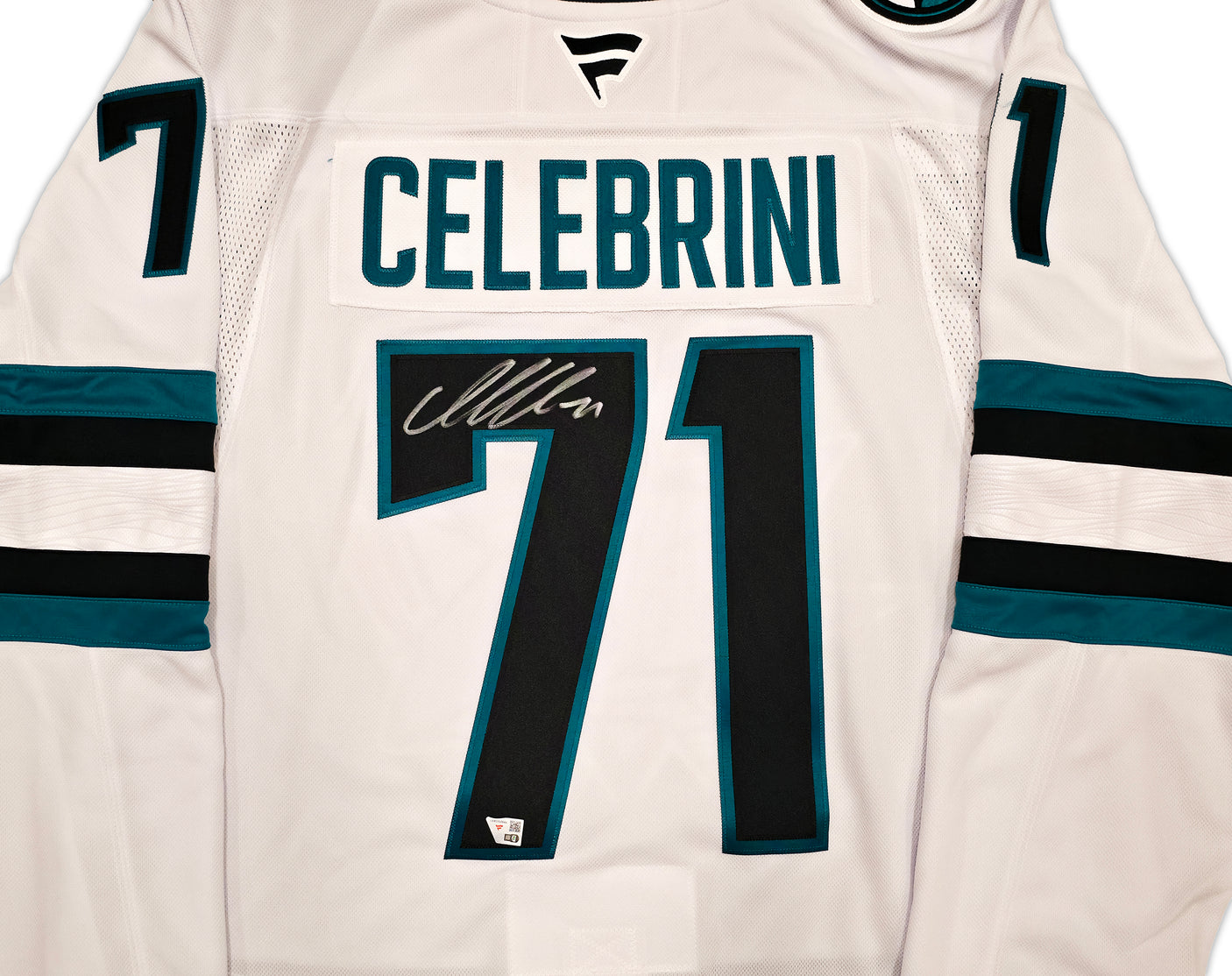 San Jose Sharks Macklin Celebrini Autographed White Fanatics Authentic Premium Jersey Size 54 Fanatics Holo Stock #256805