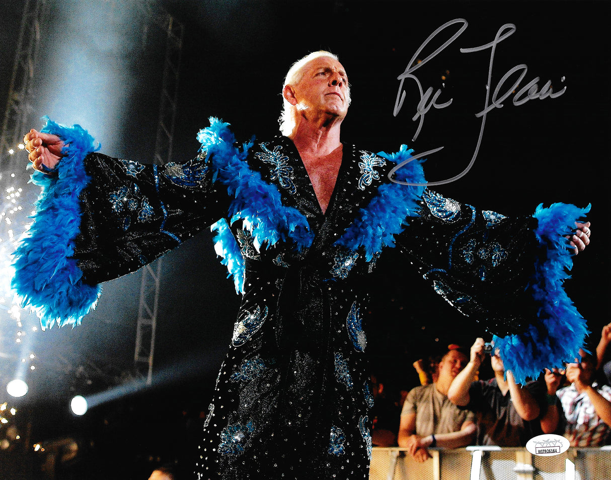 Ric Flair Autographed Framed 11x14 Photo WWE JSA Stock #256665