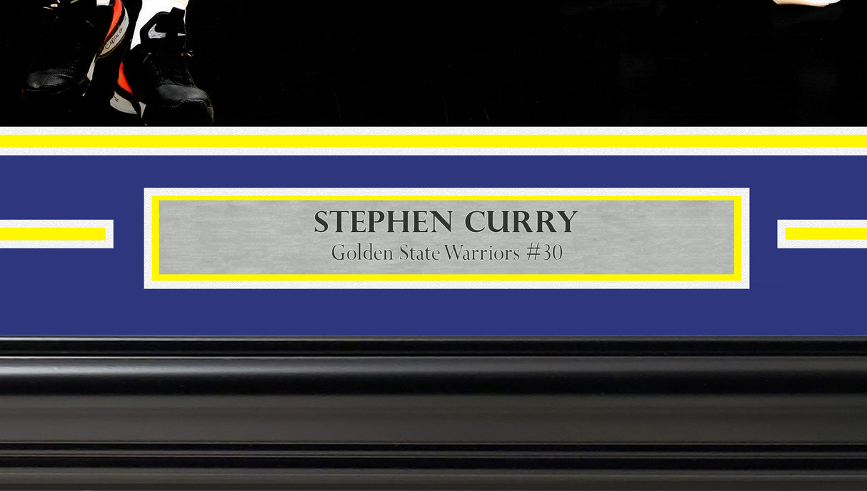 Stephen Curry Autographed Framed 16x20 Photo Golden State Warriors vs. LeBron James JSA Stock #256678
