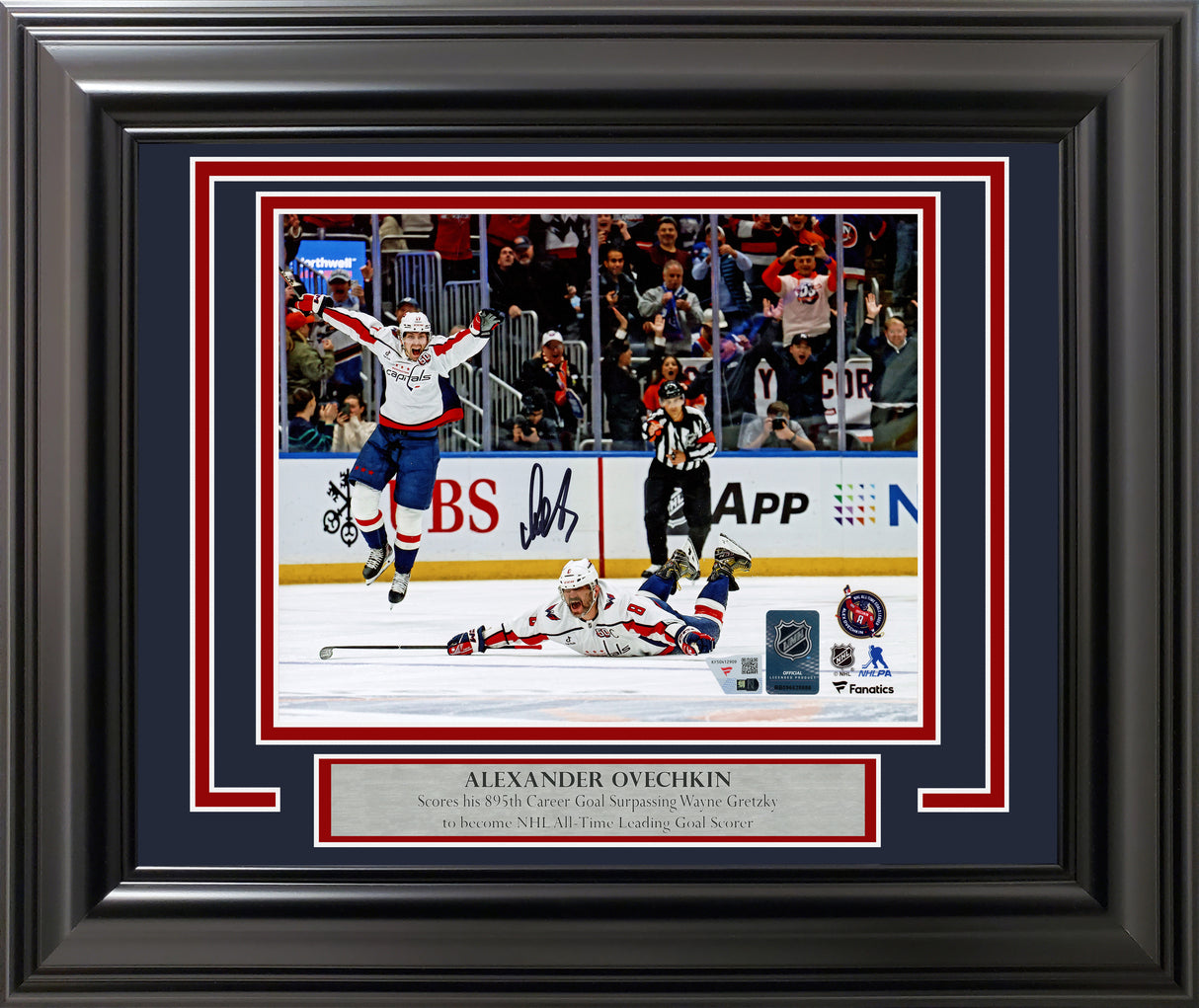 Alex Ovechkin Autographed Framed 8x10 Photo Washington Capitals Fanatics Holo Stock #256681