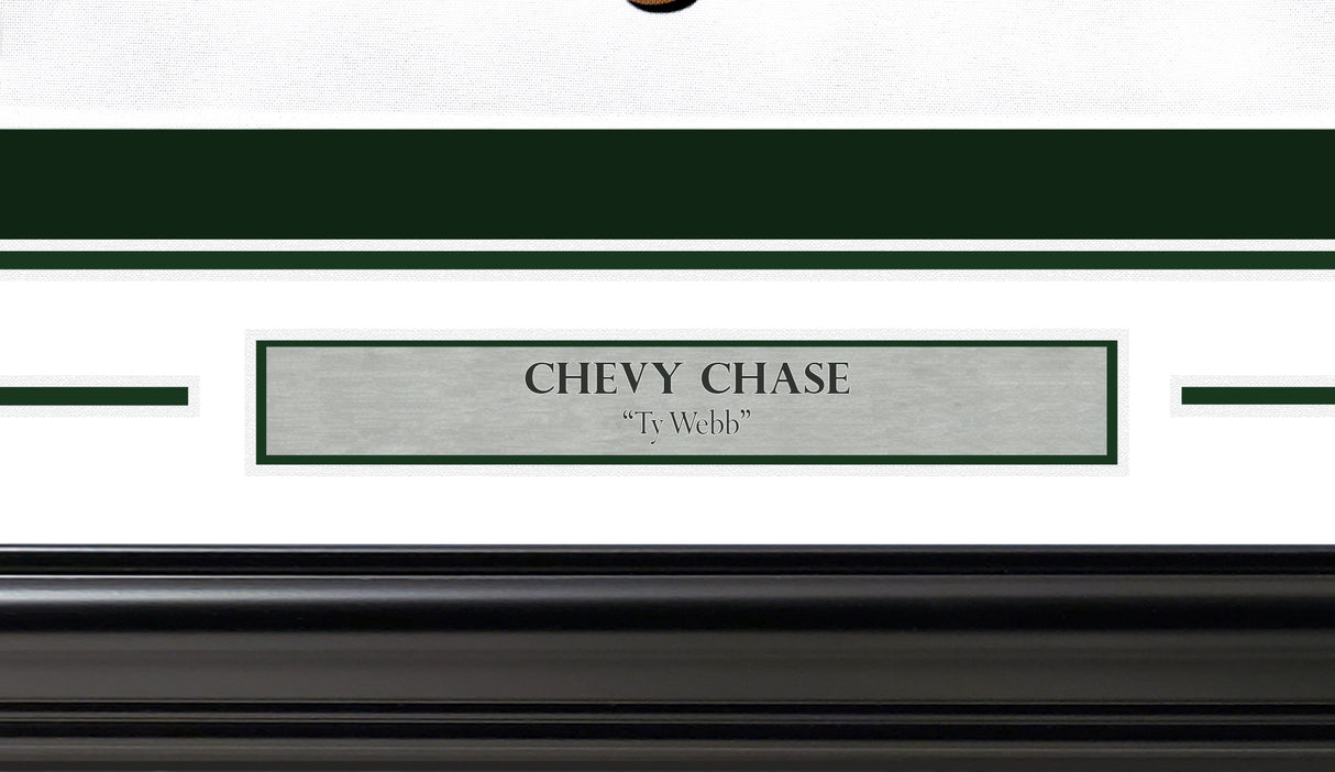 Chevy Chase Autographed Framed White Caddyshack Golf Pin Flag Beckett BAS Witness Stock #256694