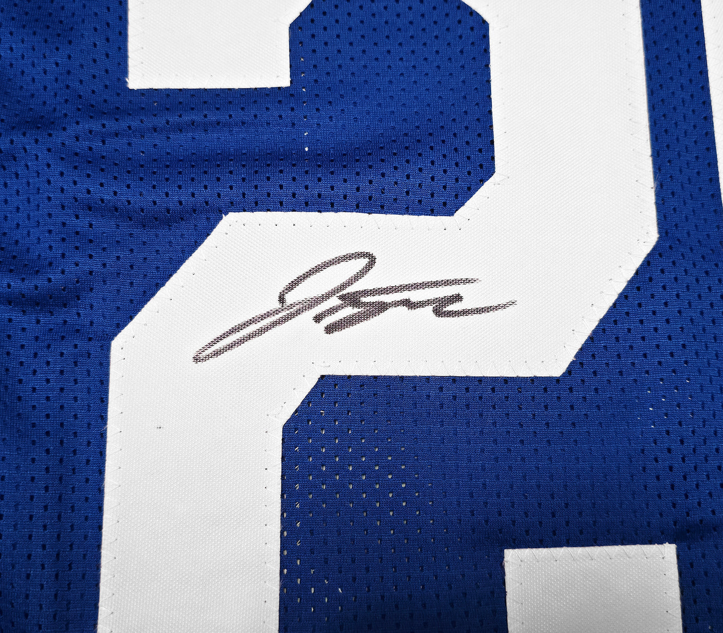 Indianapolis Colts Jonathan Taylor Autographed Blue Jersey Beckett BAS Witness Stock #256838