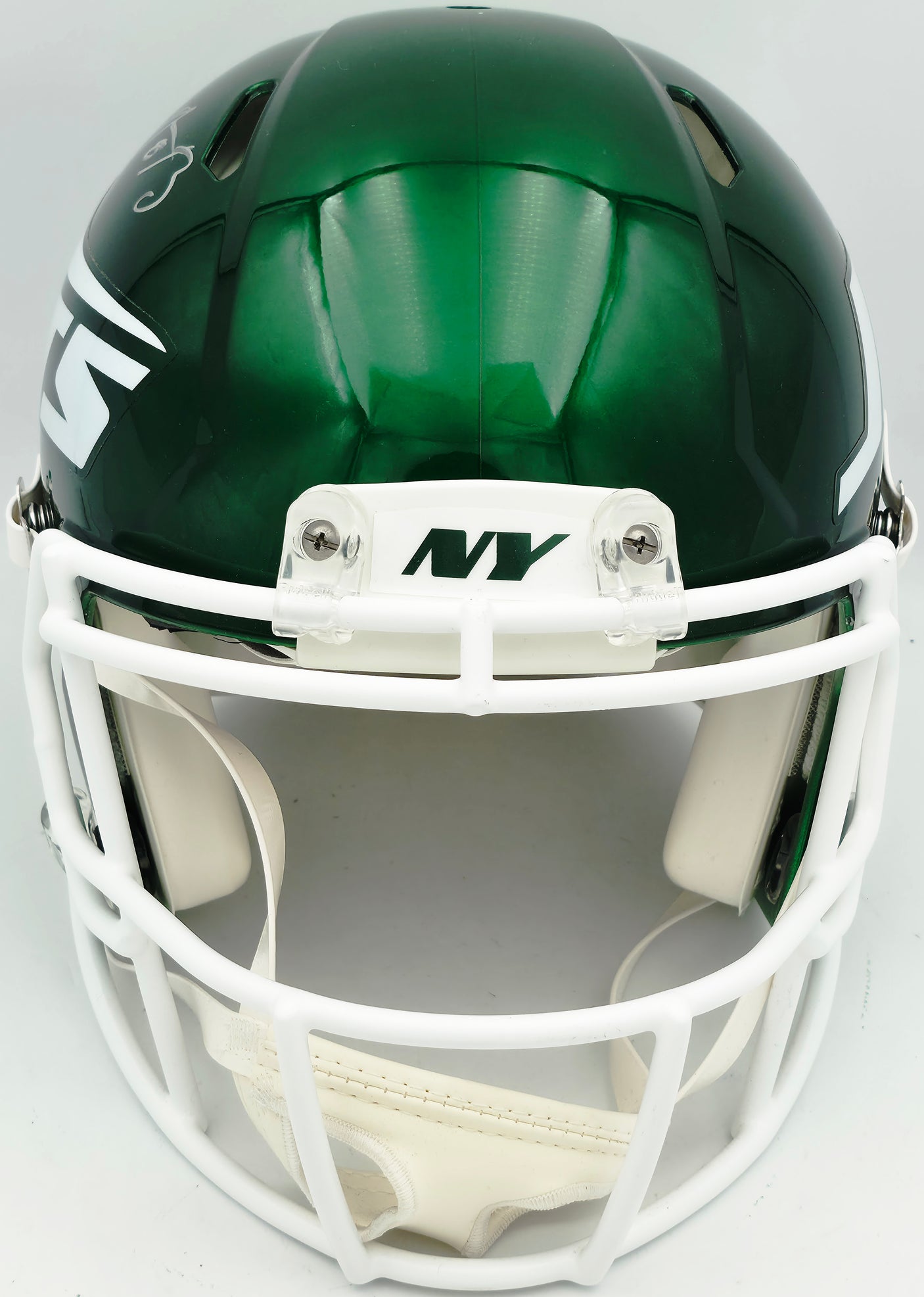 Aaron Rodgers & Garrett Wilson Autographed New York Jets 2024 Alternate Green Full Size Speed Authentic Helmet Fanatics Holo Stock #257003