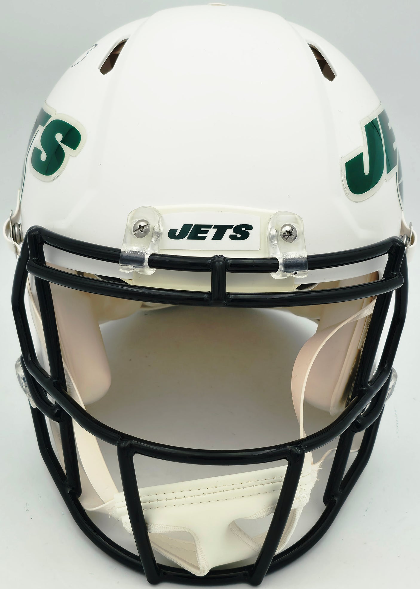 Aaron Rodgers & Garrett Wilson Autographed New York Jets Flat Matte White Full Size Speed Authentic Helmet Fanatics Holo Stock #257005