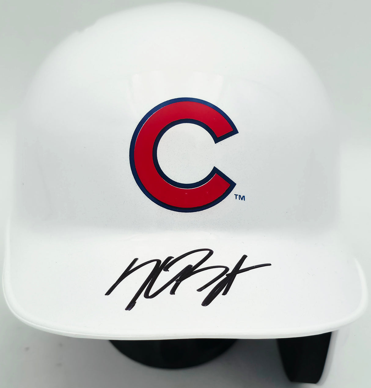Kris Bryant Autographed Chicago Cubs Chrome White Mini Helmet Fanatics & MLB Holo Stock #257015