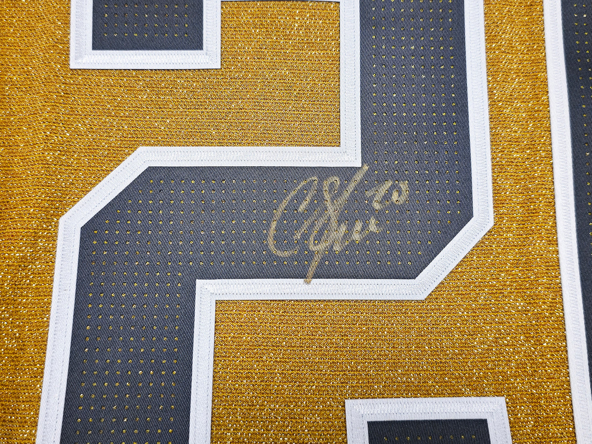 Las Vegas Golden Knights Chandler Stephenson Autographed Gold Adidas Authentic Aeroready 2023 Stanley Cup Jersey Size 52 Fanatics Holo Stock #256996