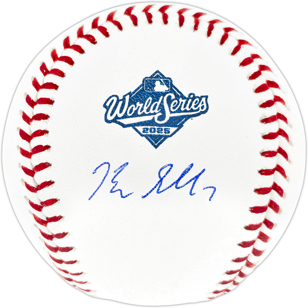 Blake Snell Autographed Official 2025 World Series Logo Baseball Los Angeles Dodgers Beckett BAS Witness Stock #257211