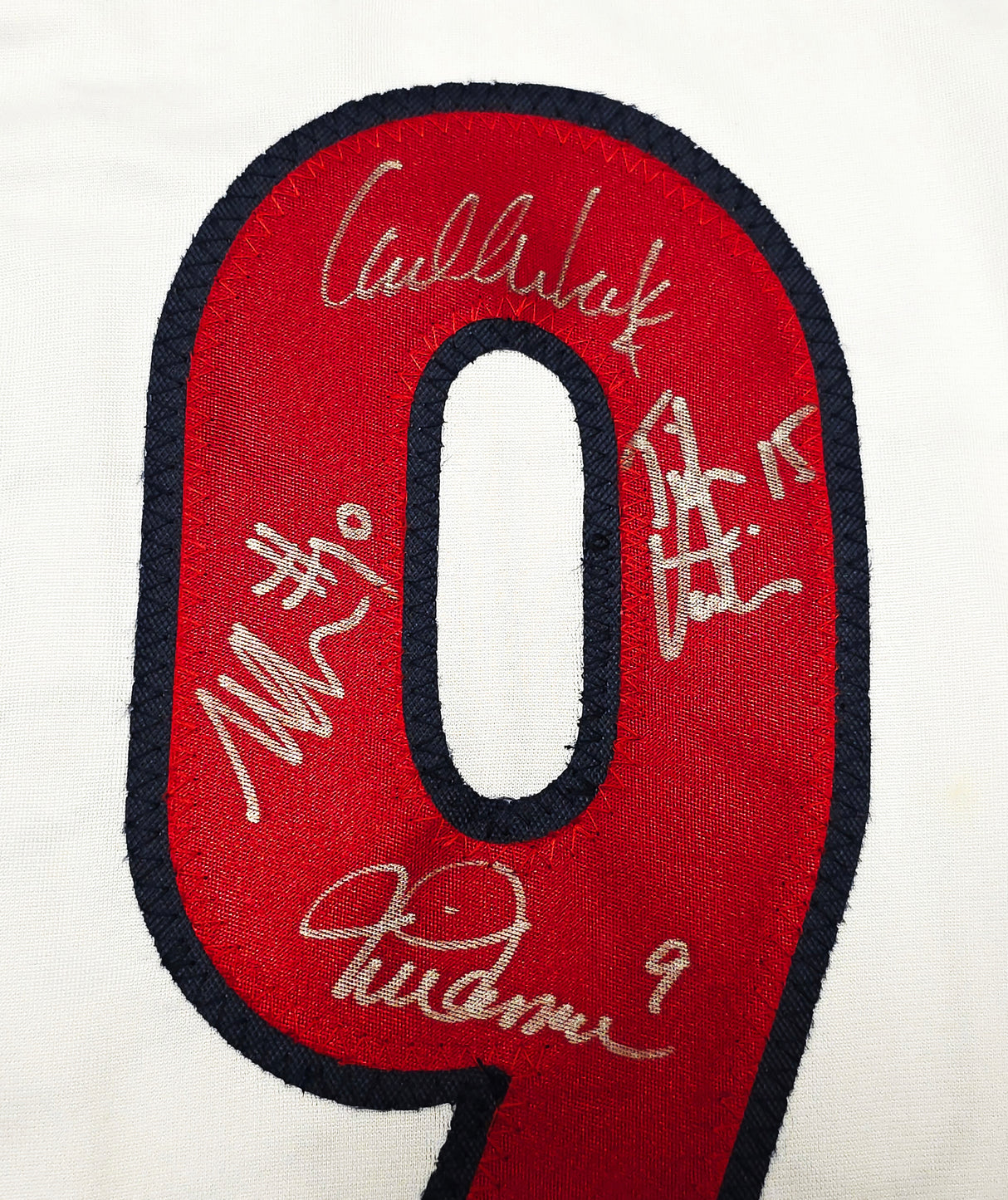 1999 Team USA Women's Soccer World Cup Champions Autographed White Jersey With 8 Signatures Including Hamm & Chastain Beckett BAS Witness Stock #257834