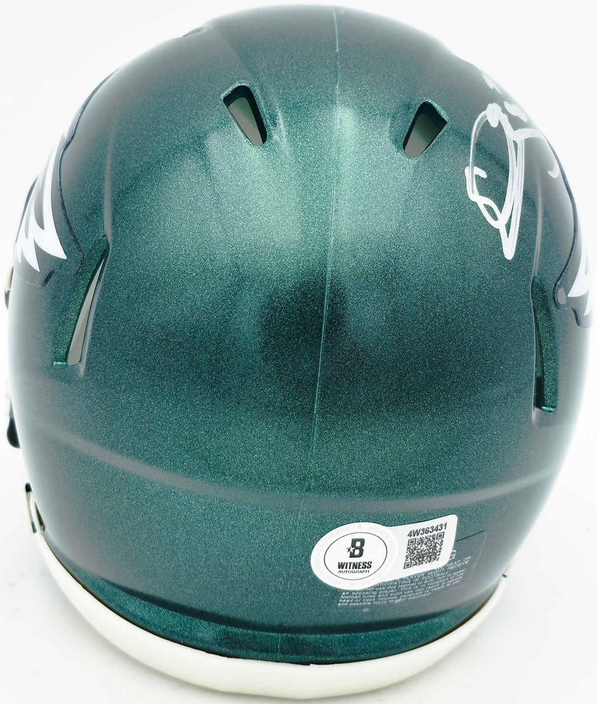 Donovan McNabb Autographed Philadelphia Eagles Green Mini Helmet Beckett BAS Witness Stock #256865