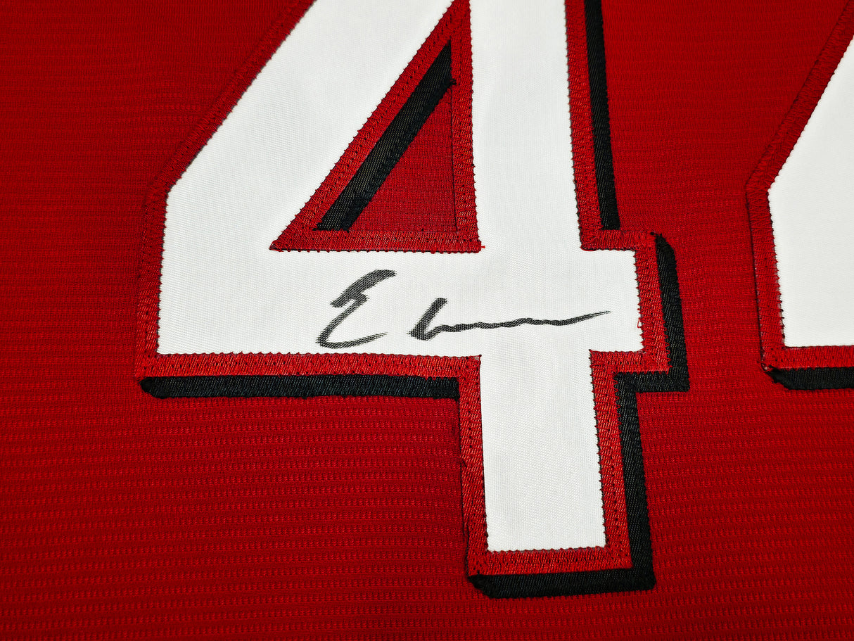 Cincinnati Reds Elly De La Cruz Autographed Red Nike Jersey Size L Beckett BAS Witness Stock #256877