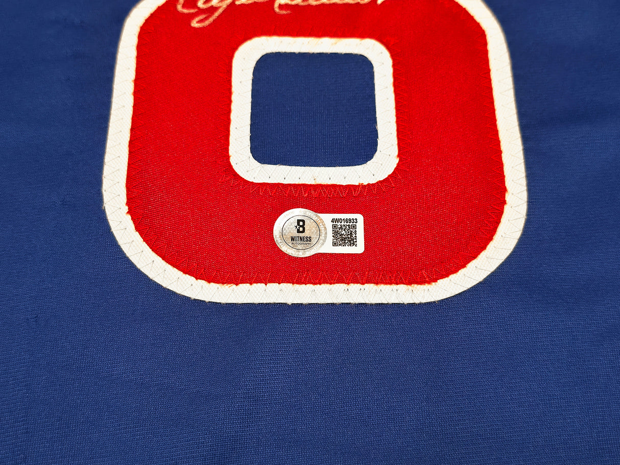Chicago Cubs Andre Dawson Autographed Blue Jersey Beckett BAS Witness Stock #256897