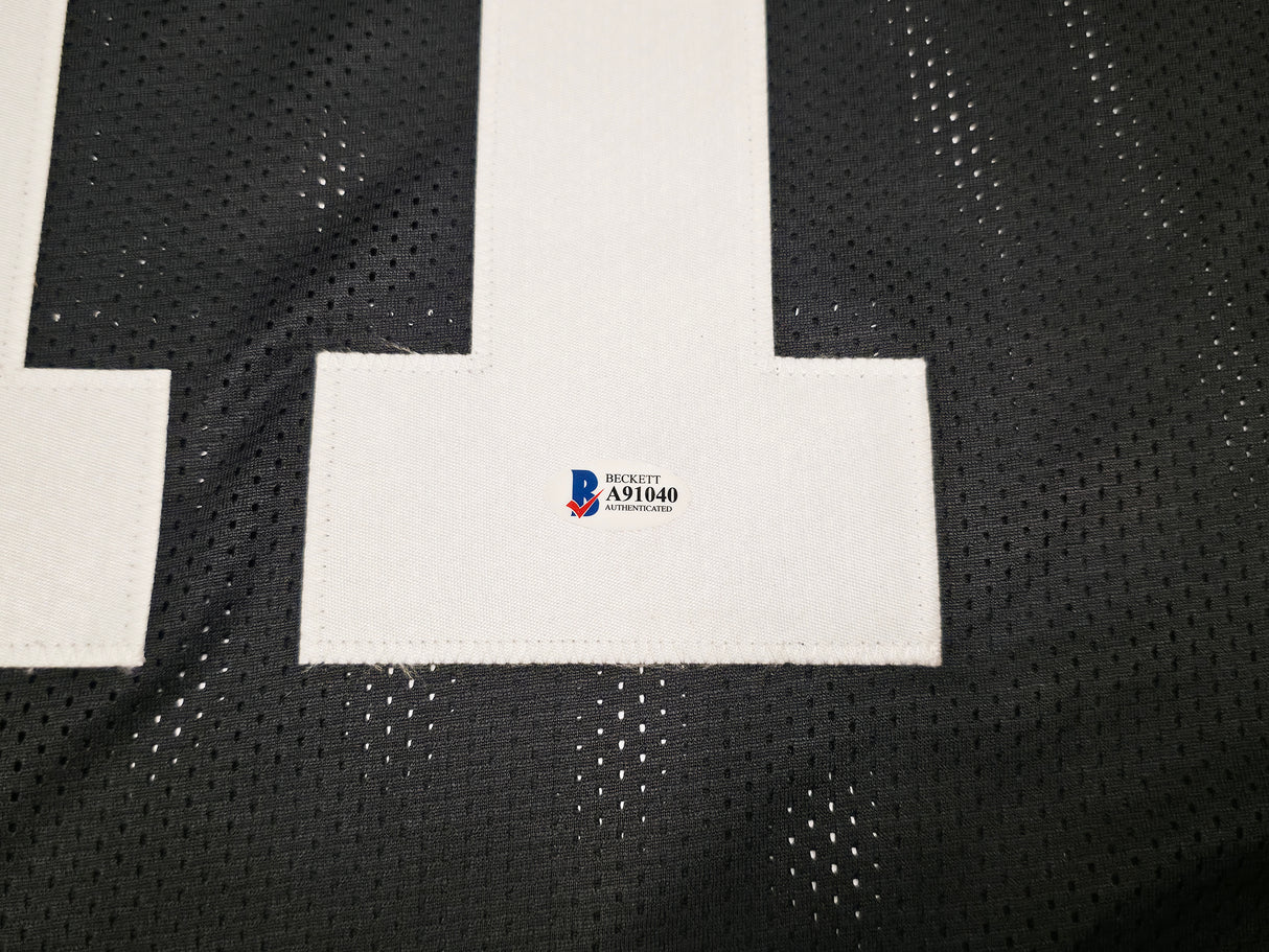 Las Vegas Raiders Henry Ruggs III Autographed Black Jersey Beckett BAS Stock #256890
