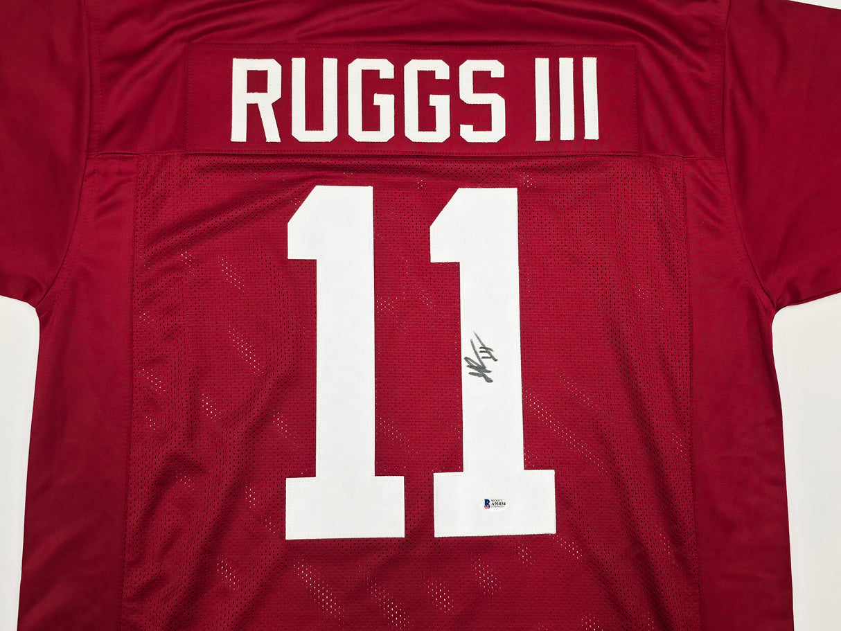 Alabama Crimson Tide Henry Ruggs III Autographed Maroon Jersey Beckett BAS Stock #256889