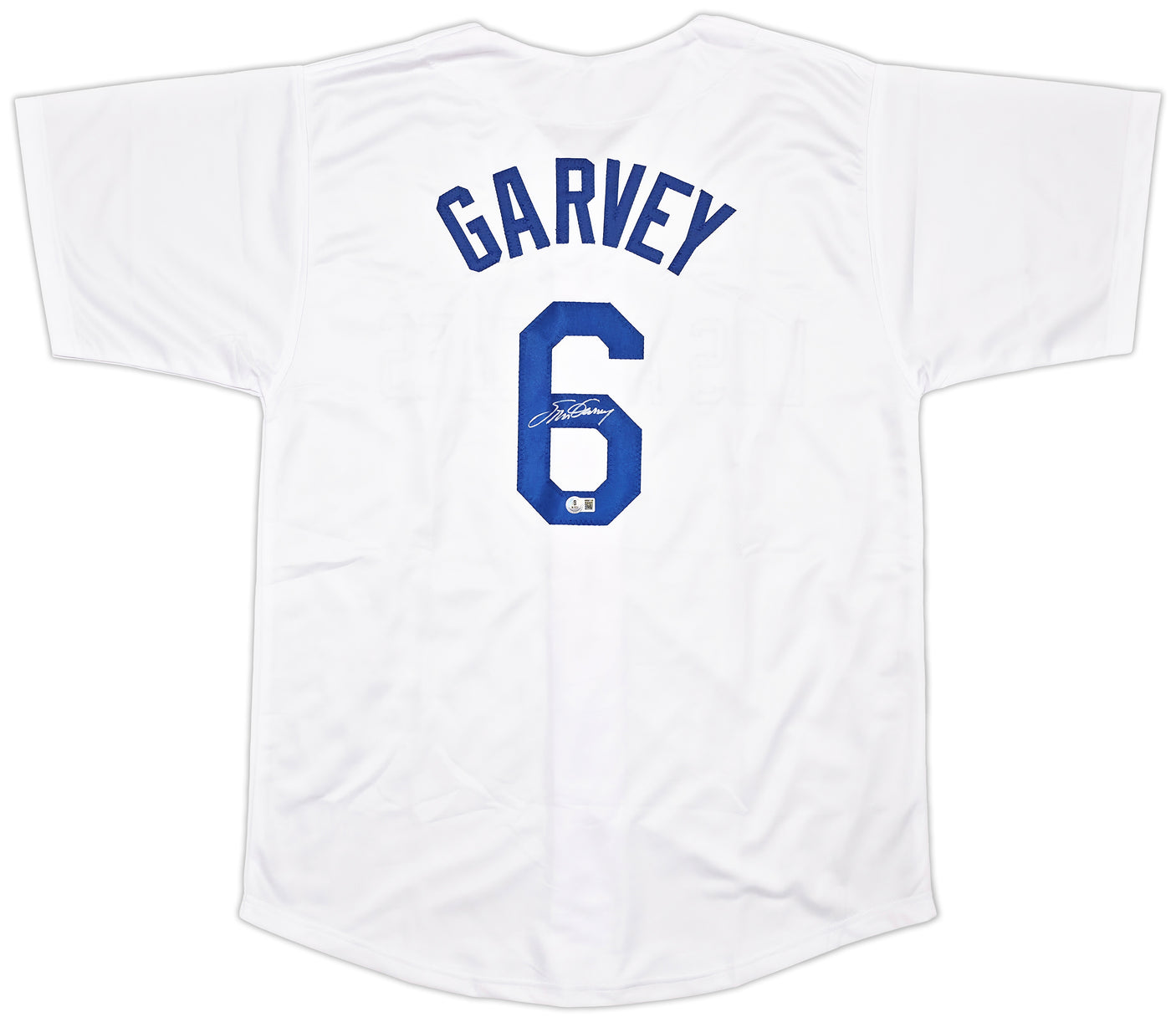 Los Angeles Dodgers Steve Garvey Autographed White Jersey Beckett BAS Witness Stock #256840