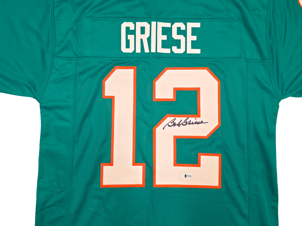 Miami Dolphins Bob Griese Autographed Teal Jersey Beckett BAS Witness Stock #256900