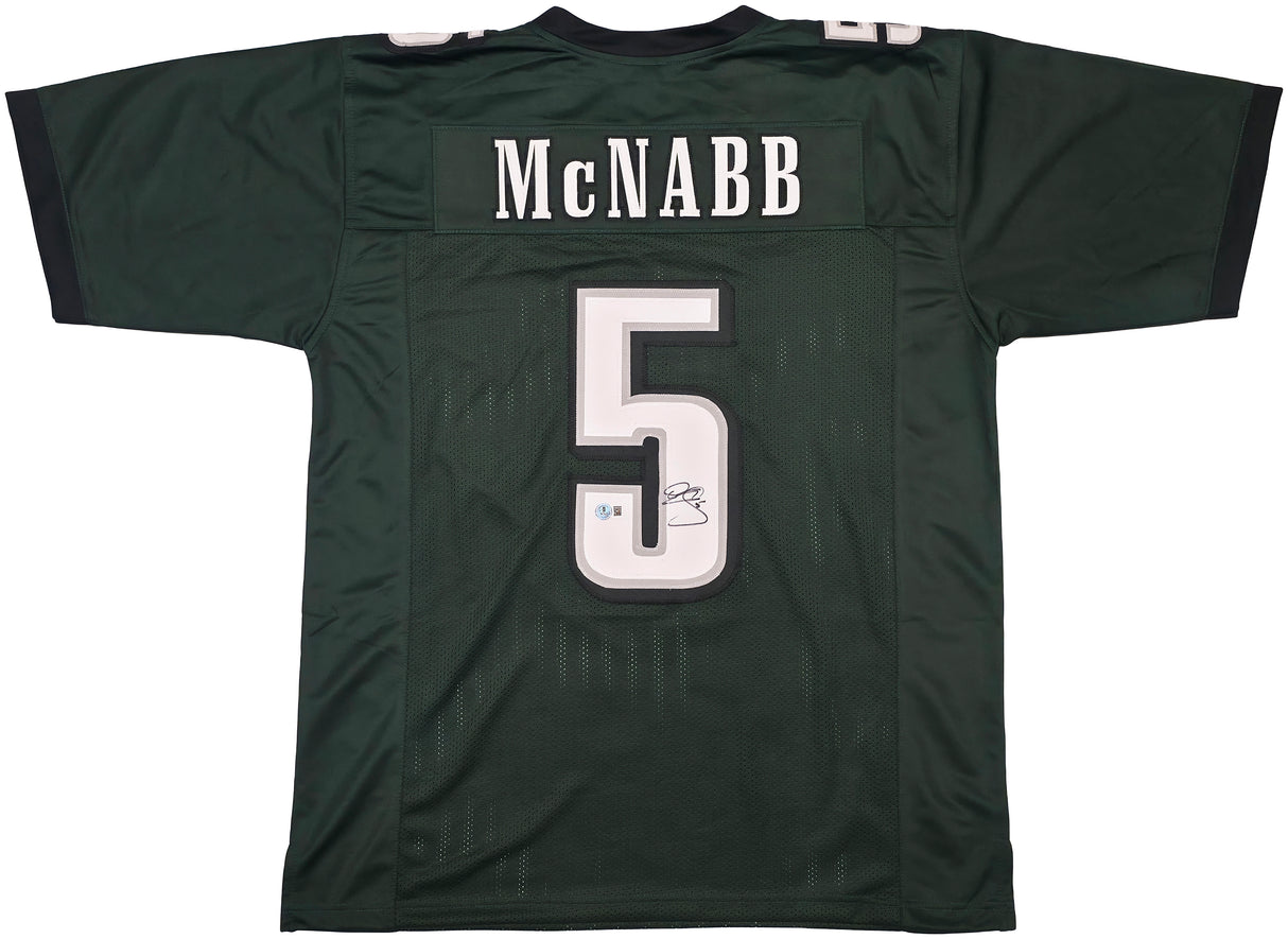Philadelphia Eagles Donovan McNabb Autographed Green Jersey IS Holo & Beckett BAS Witness Stock #256859