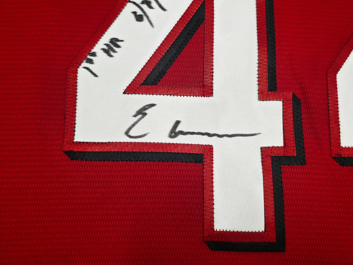 Cincinnati Reds Elly De La Cruz Autographed Red Nike Jersey Size XL "1st HR 6/8/23" Beckett BAS Witness Stock #256882
