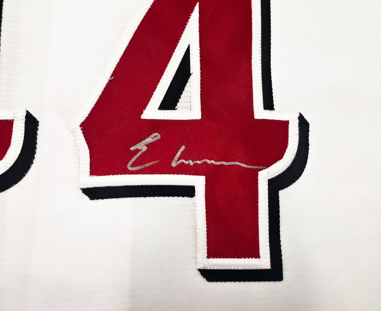 Cincinnati Reds Elly De La Cruz Autographed White Nike Jersey Size XL Beckett BAS Witness Stock #256886