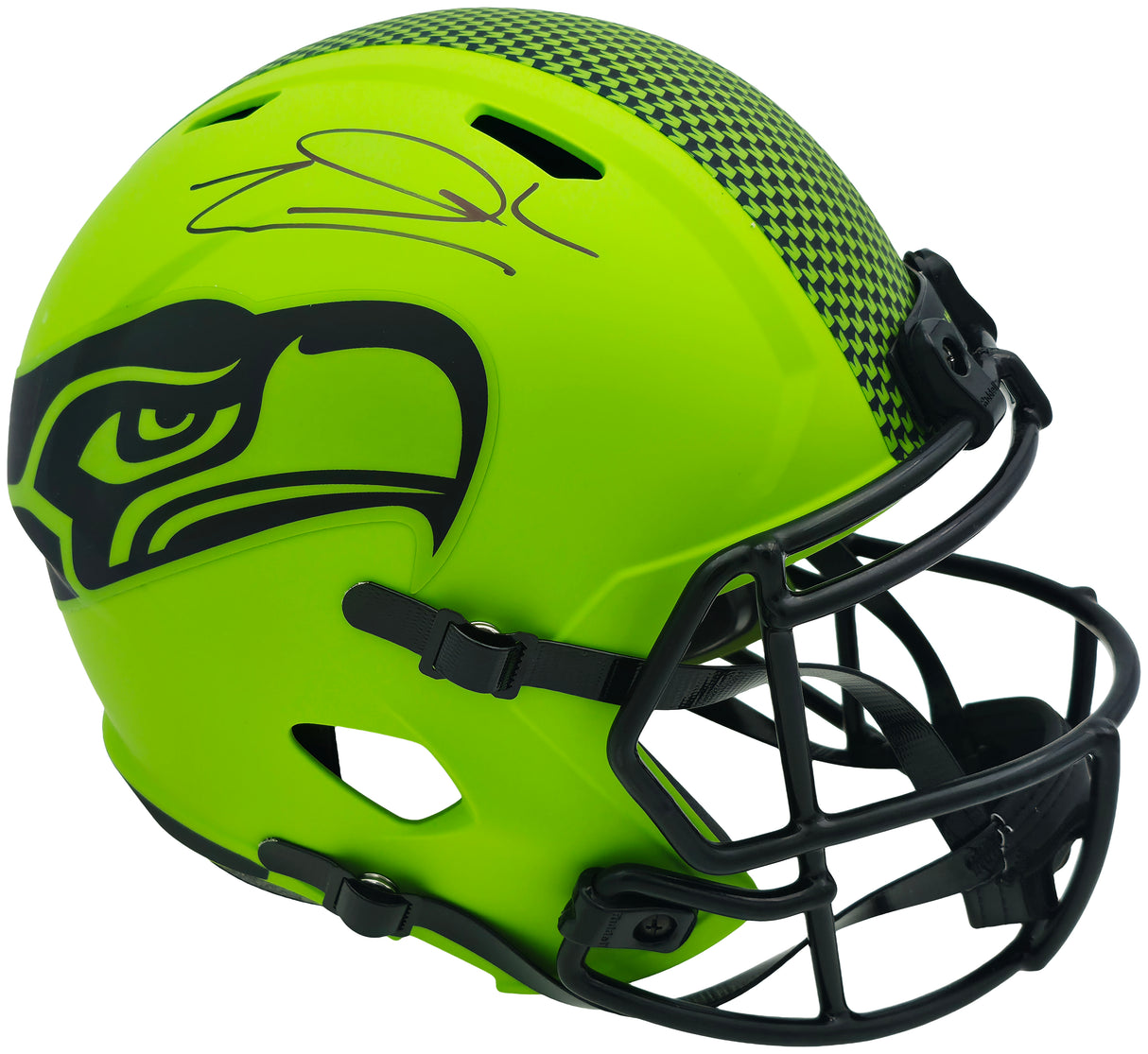 Zach Charbonnet Autographed Seattle Seahawks Rave Green Full Size Speed Replica Helmet MCS Holo Stock #256946