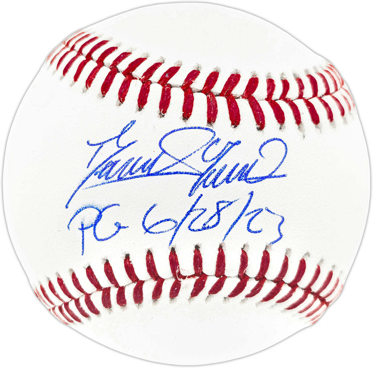 Domingo German Autographed Official MLB Baseball New York Yankees "PG 6/28/23" Beckett BAS Witness Stock #259982