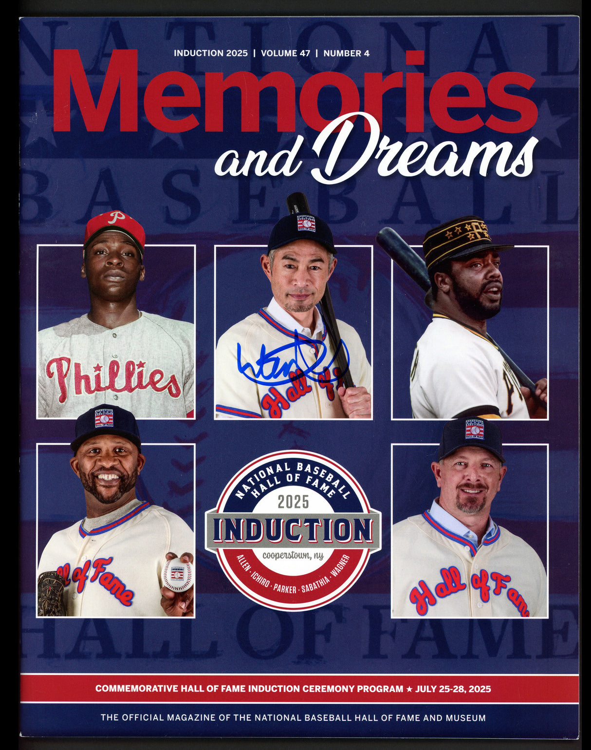 Ichiro Suzuki Autographed 2025 Hall of Fame Induction Magazine Seattle Mariners IS Holo & Beckett BAS Witness Stock #258208