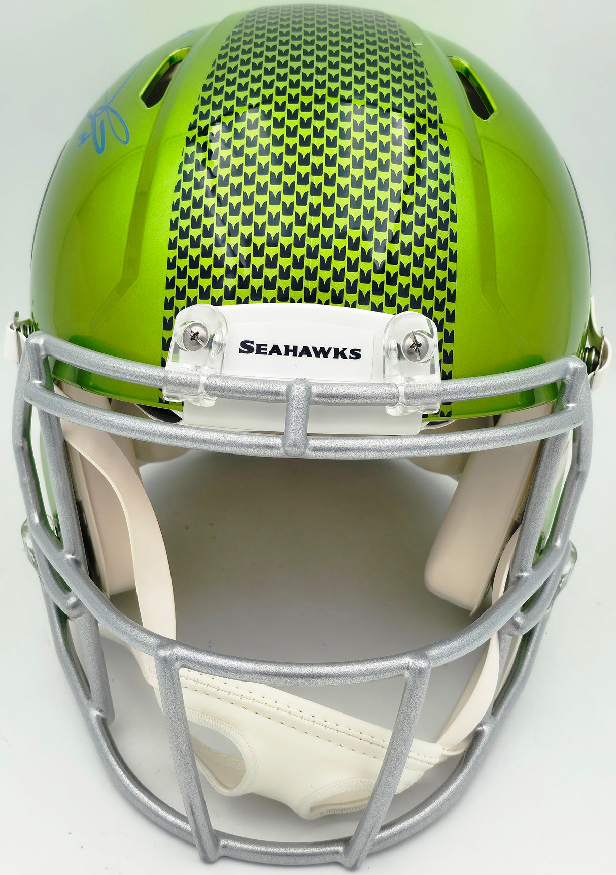 Sam Darnold Autographed Seattle Seahawks Flash Green Full Size Speed Authentic Helmet "SB LX Champs" Beckett BAS Witness Stock #261511
