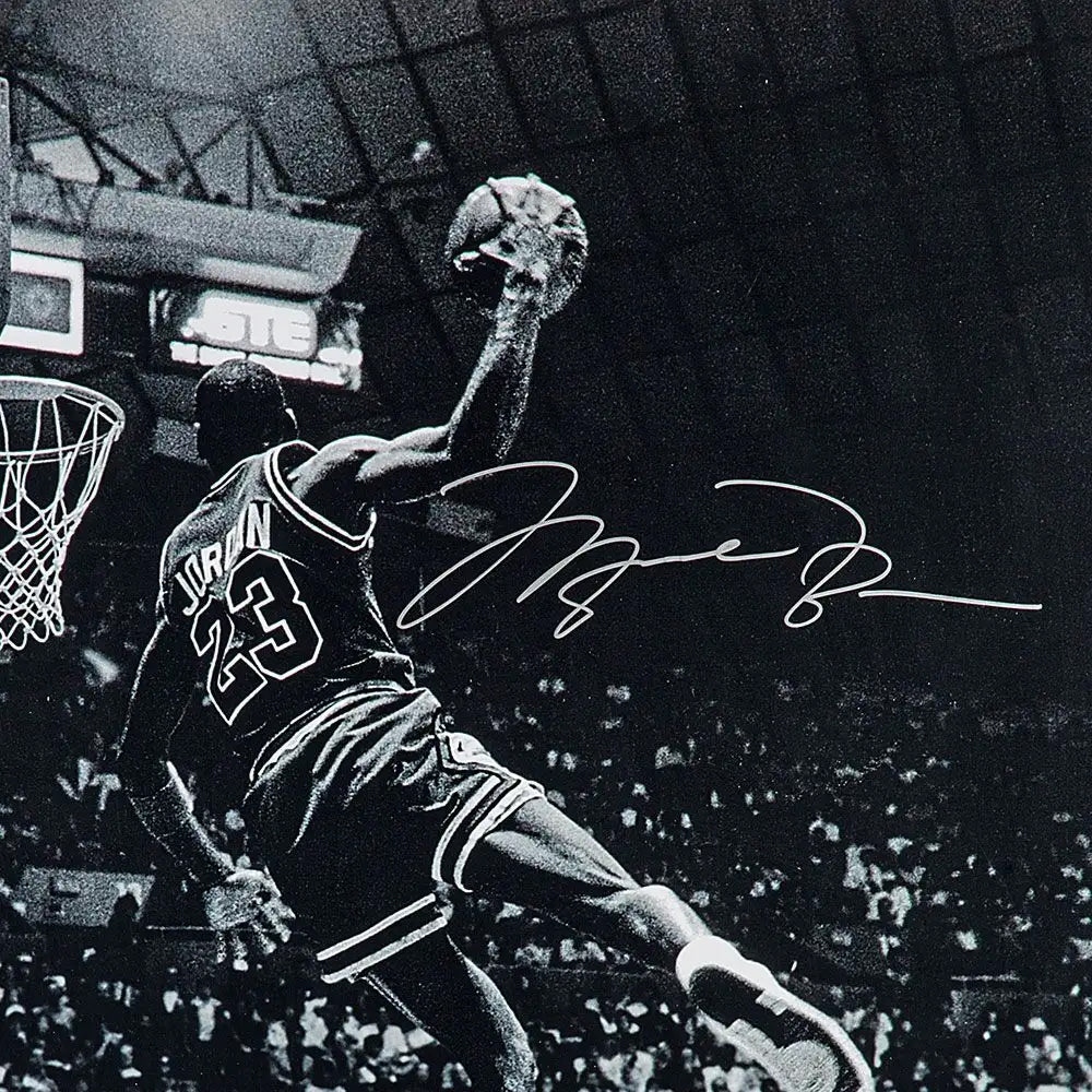Michael Jordan Autographed 'Frozen in Time' 30x40 Photo Chicago Bulls UDA Holo Stock #261624