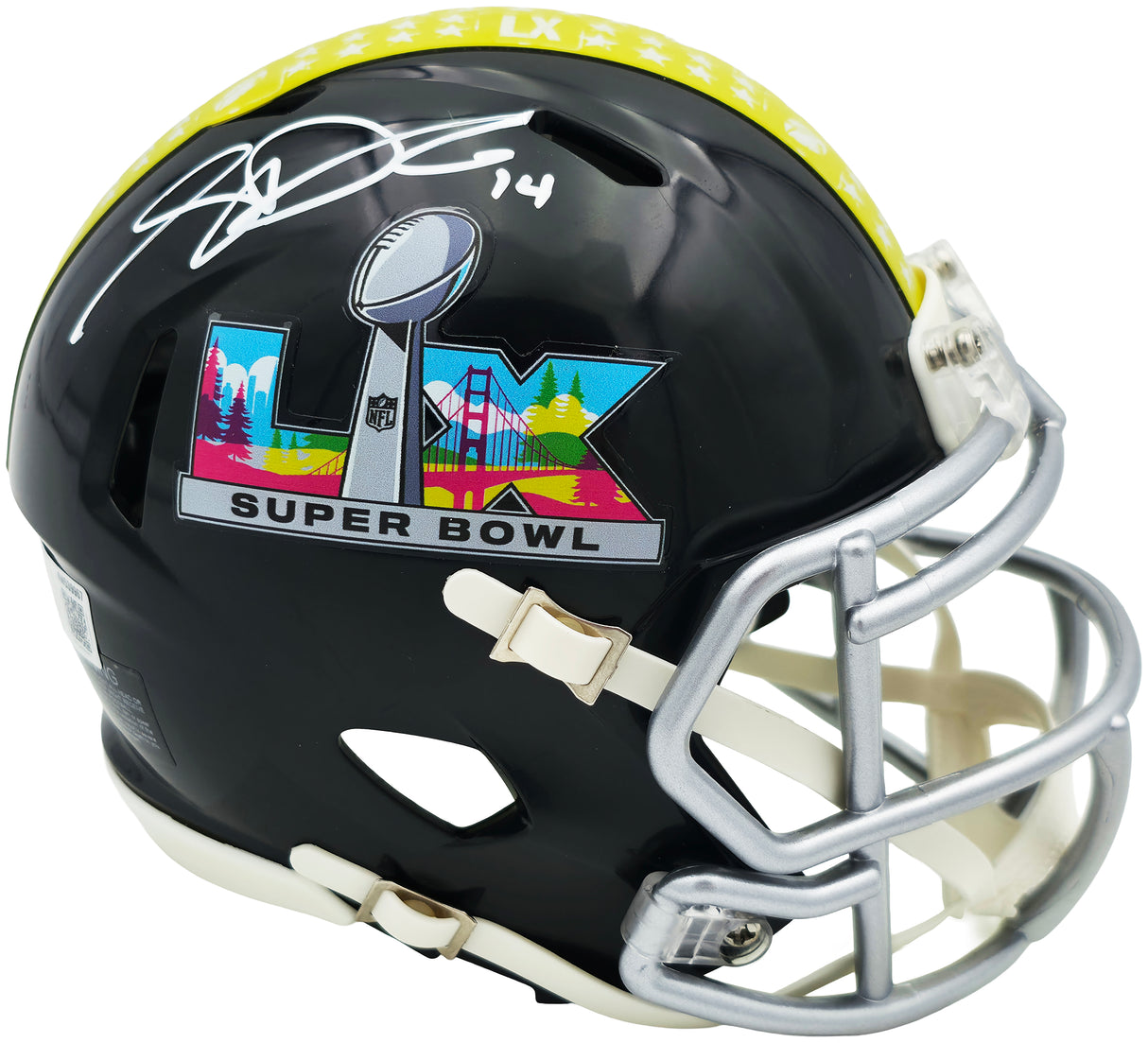 Sam Darnold Autographed Seattle Seahawks Black SB LX Logo Speed Mini Helmet Beckett BAS Witness Stock #261844