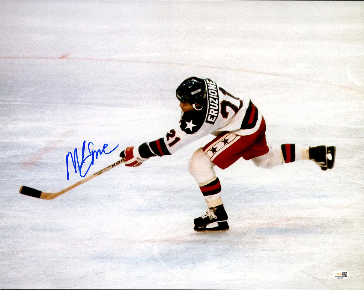 Mike Eruzione Autographed 16x20 Photo 1980 Team USA Miracle on Ice JSA Witness Stock #261560