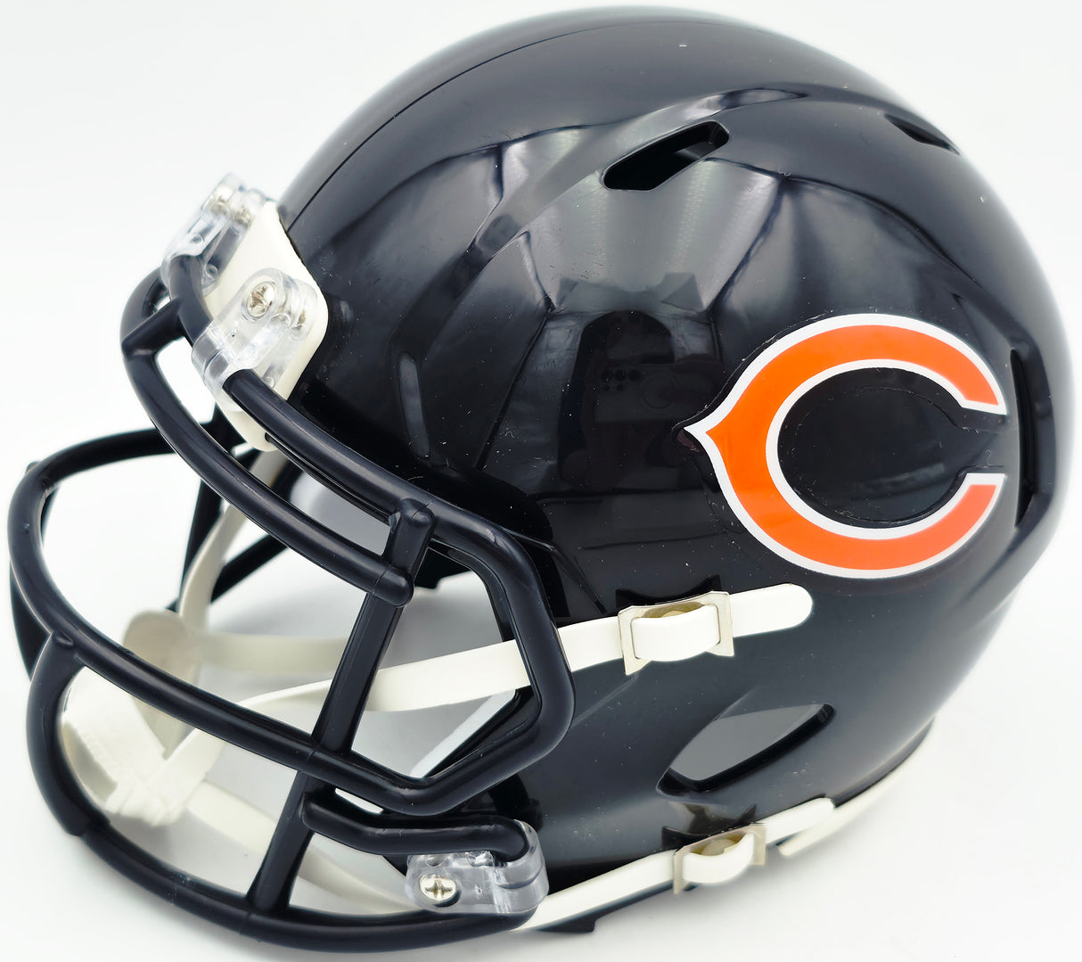 Mike Singletary Autographed Chicago Bears Blue Speed Mini Helmet Beckett BAS Witness Stock #261919