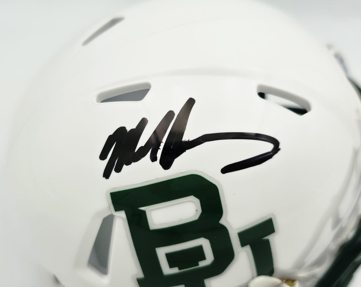 Mike Singletary Autographed Baylor Bears White Speed Mini Helmet Beckett BAS Witness Stock #261922