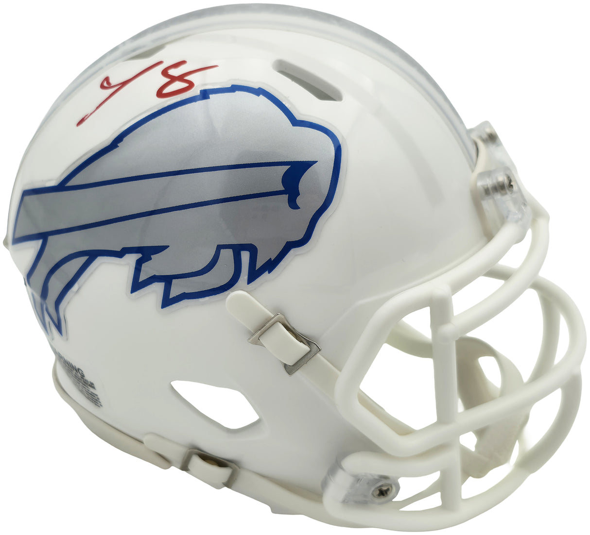 LeSean McCoy Autographed Buffalo Bills White Rivalries Speed Mini Helmet Beckett BAS Witness Stock #261965