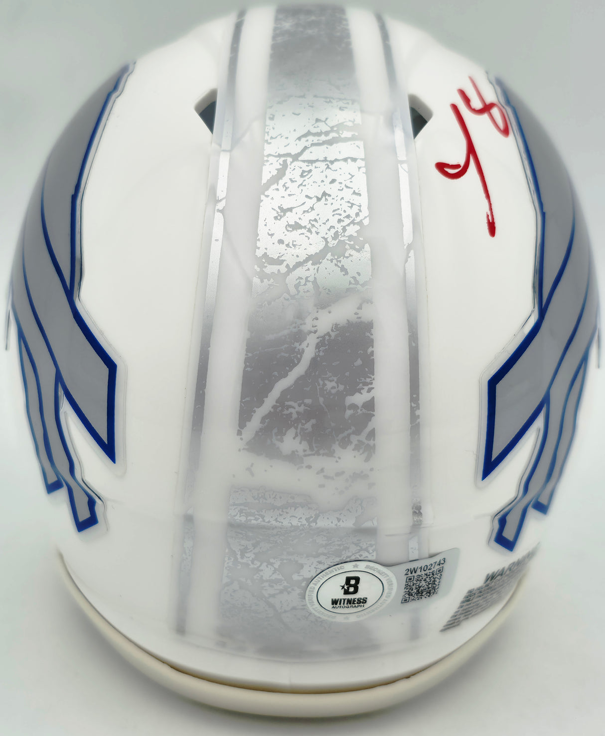 LeSean McCoy Autographed Buffalo Bills White Rivalries Speed Mini Helmet Beckett BAS Witness Stock #261965