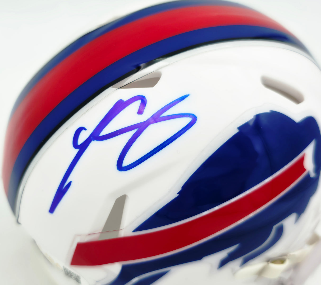 LeSean McCoy Autographed Buffalo Bills White Speed Mini Helmet JSA Witness Stock #261966