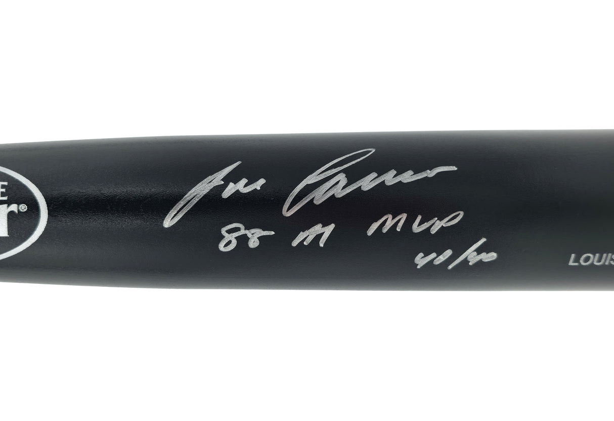 Jose Canseco Autographed Black Louisville Slugger Pro Stock Baseball Bat Oakland A's "88 AL MVP 40/40" Beckett BAS Witness Stock #261880