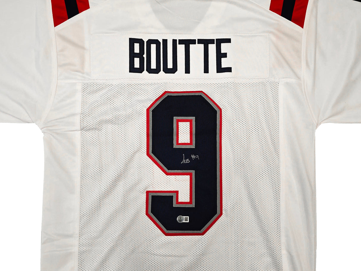 New England Patriots Kayshon Boutte Autographed White Jersey Beckett BAS Witness Stock #261914