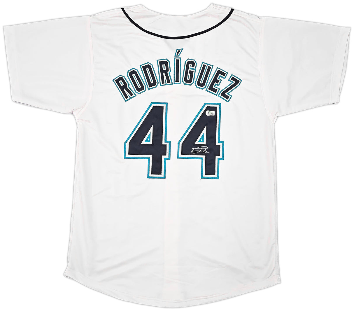 Seattle Mariners Julio Rodriguez Autographed White Jersey Beckett BAS QR Stock #261866