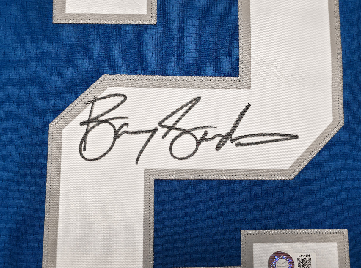 Detroit Lions Barry Sanders Autographed Blue Authentic Mitchell & Ness 1996 NFL Legacy Throwback Jersey Size 52 Beckett BAS QR Stock #260155