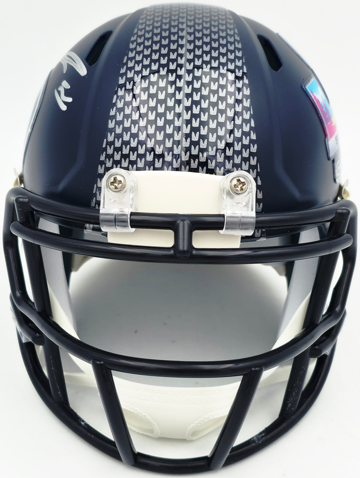 Jaxon Smith-Njigba Autographed Seattle Seahawks Blue Super Bowl LX Champions Logo Speed Mini Helmet Fanatics Holo Stock #262361