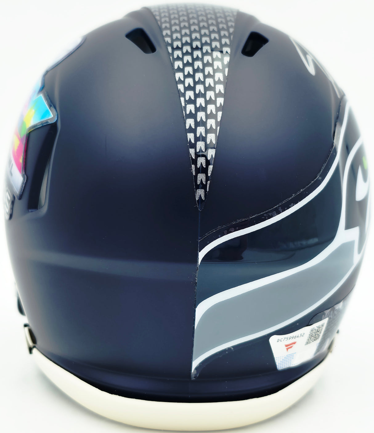 Jaxon Smith-Njigba Autographed Seattle Seahawks Blue Super Bowl LX Champions Logo Speed Mini Helmet Fanatics Holo Stock #262361