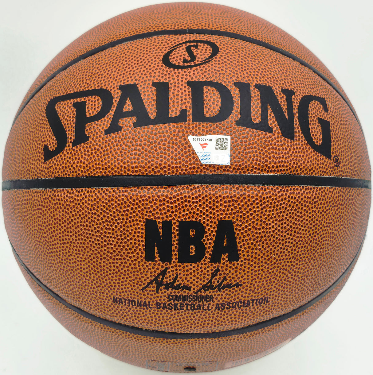 Kon Knueppel Autographed Official Spalding Charlotte Hornets White Logo Basketball Fanatics Holo Stock #262370